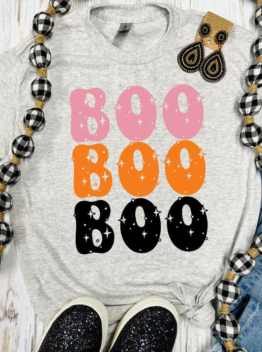 Boo Colorful Ash Grey Tee