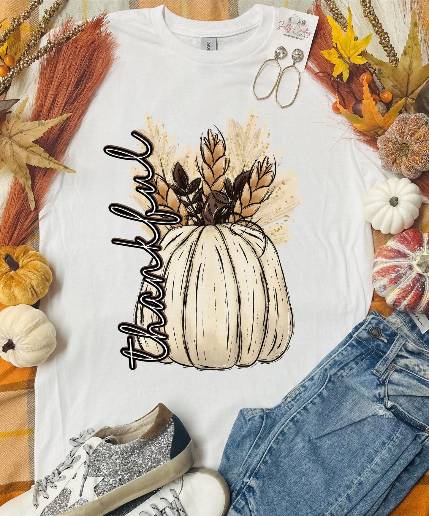 Thankful Gourd White Tee