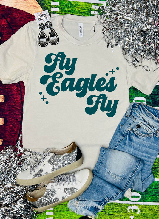 Fly Eagles Fly Retro Tan Tee