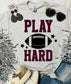 Play Hard Ash Grey Tee