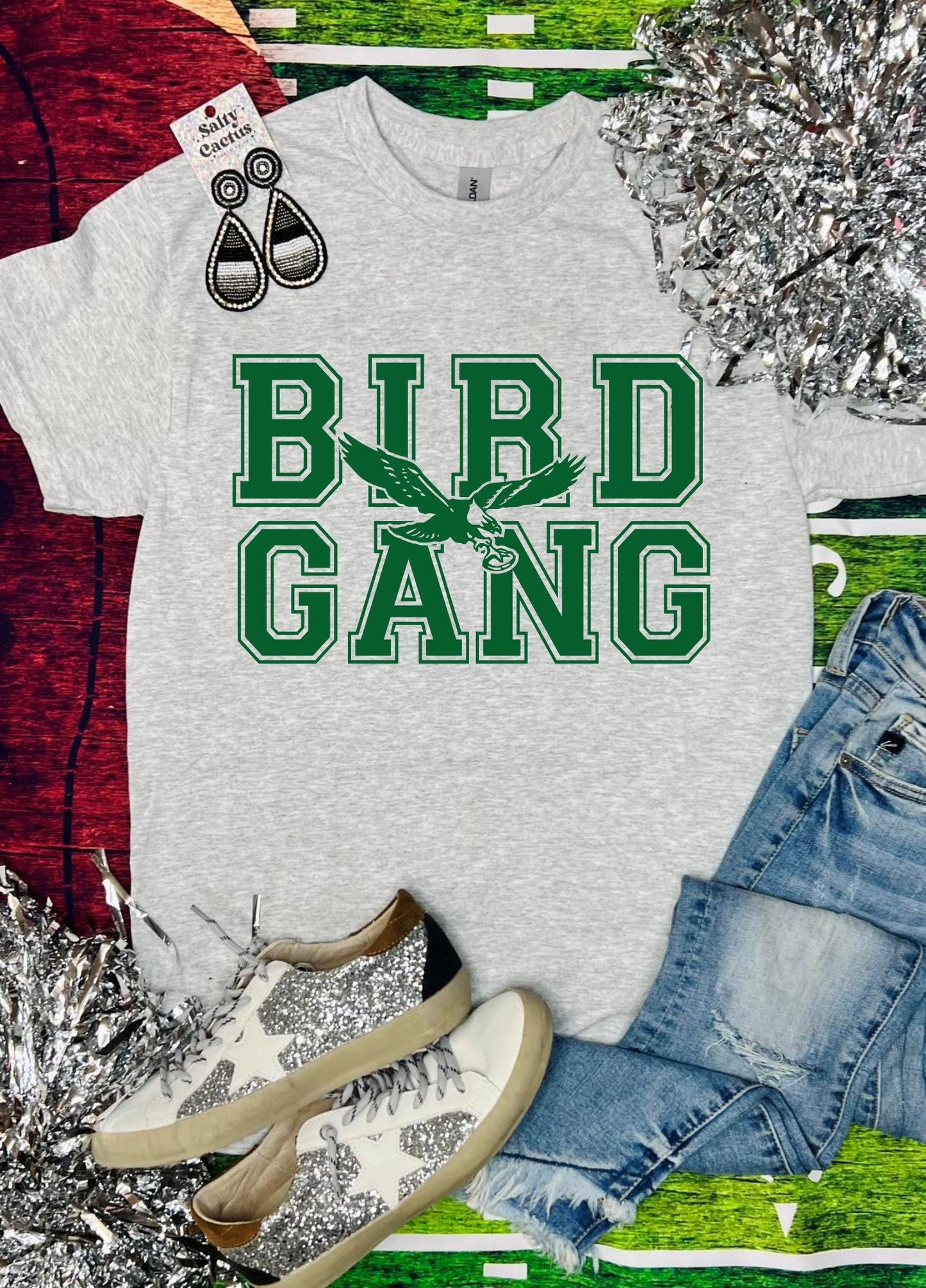 Bird Gang Eagle Ash Grey Tee