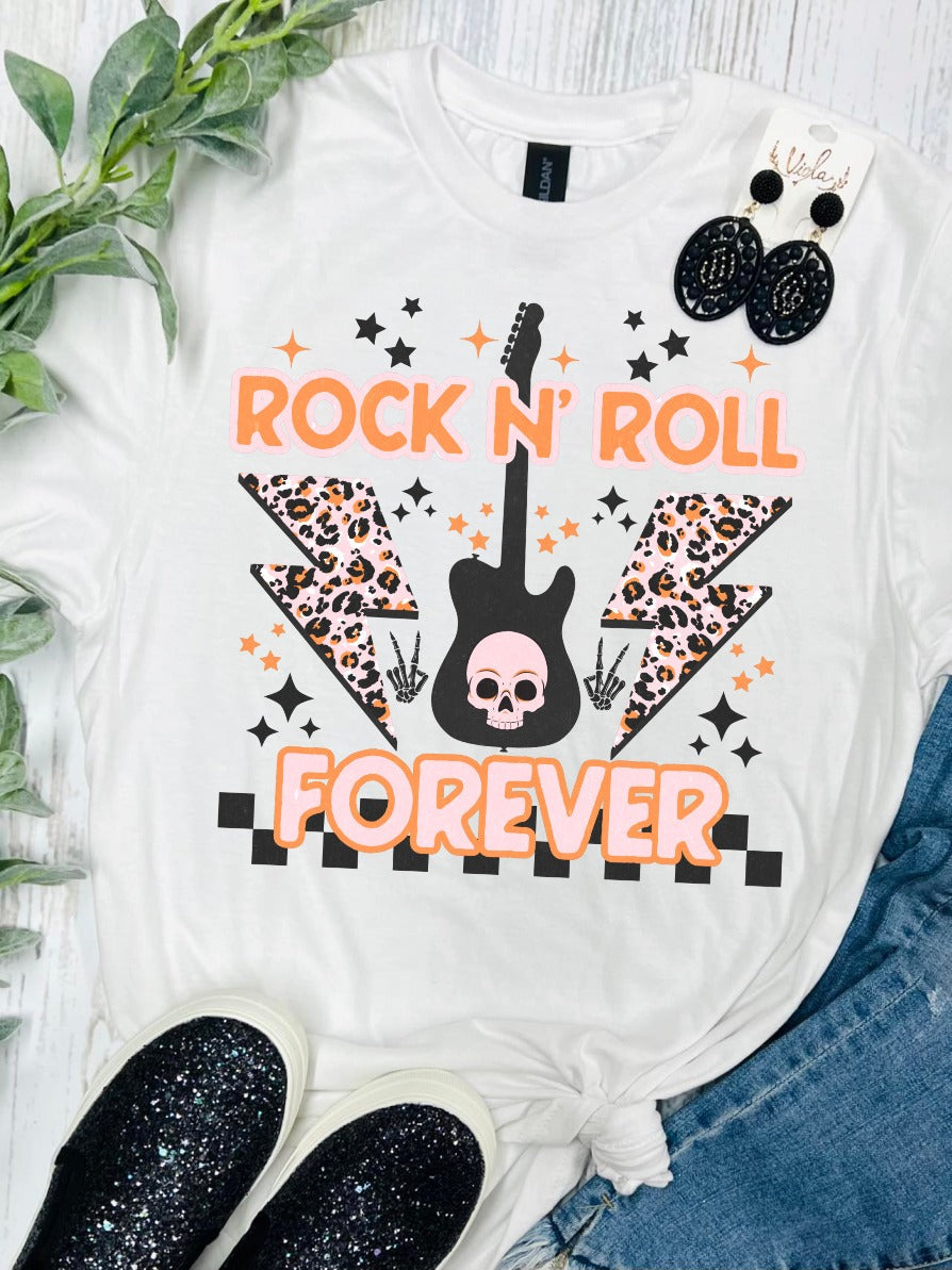 Rock N Roll Forever White Tee