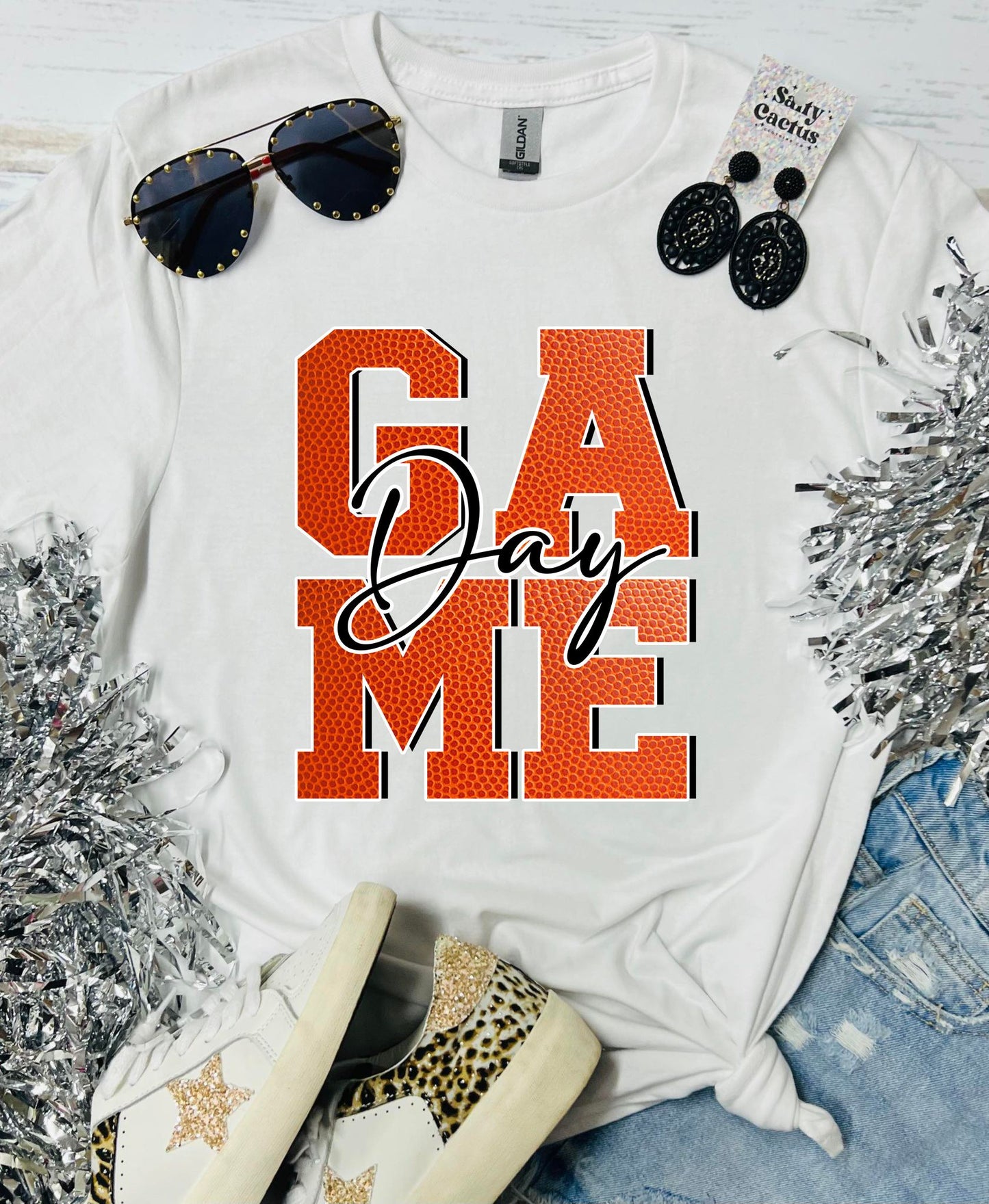 Basketball Game Day White Tee