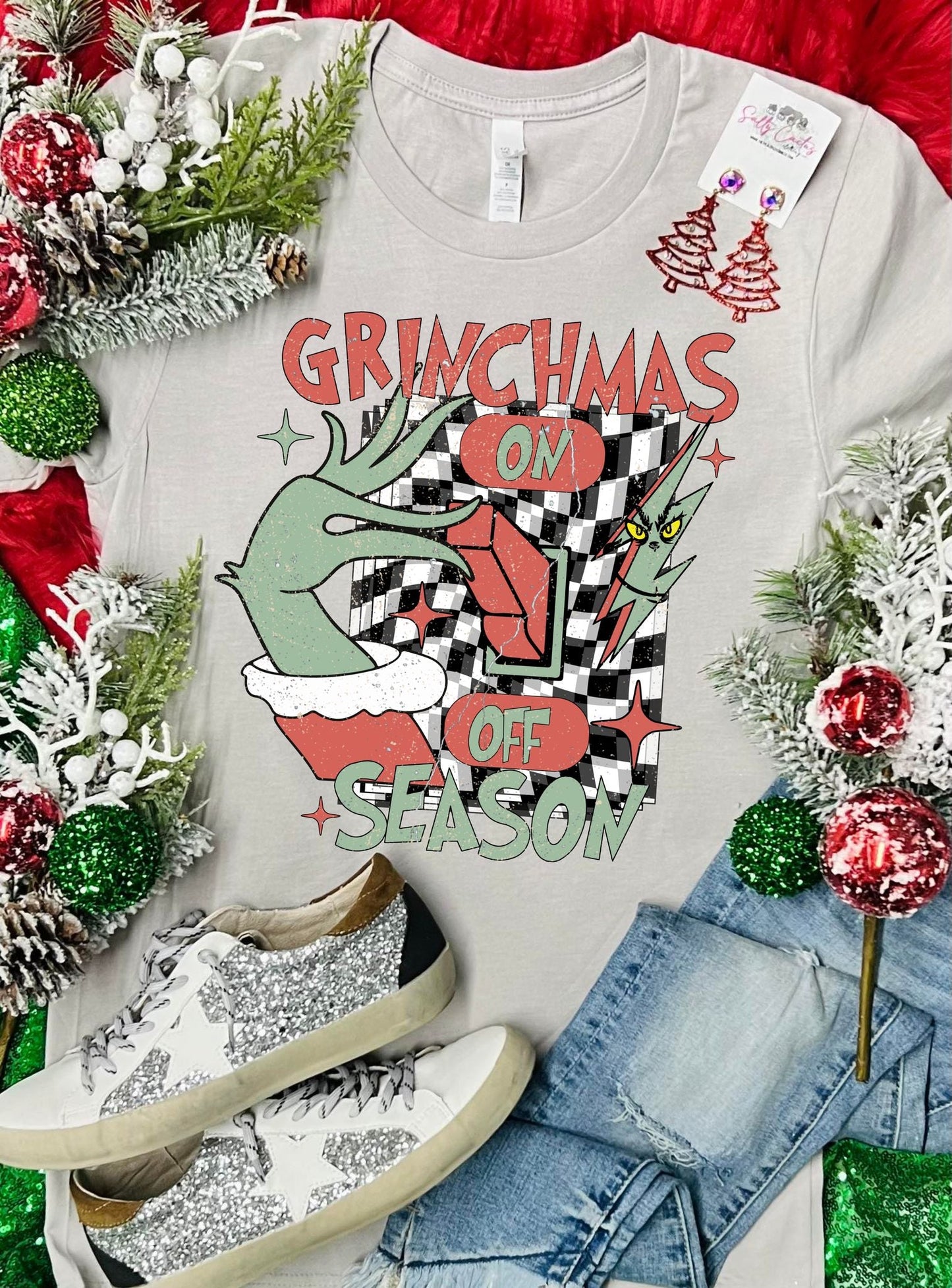 Grinchmas On Off Season Tan Tee