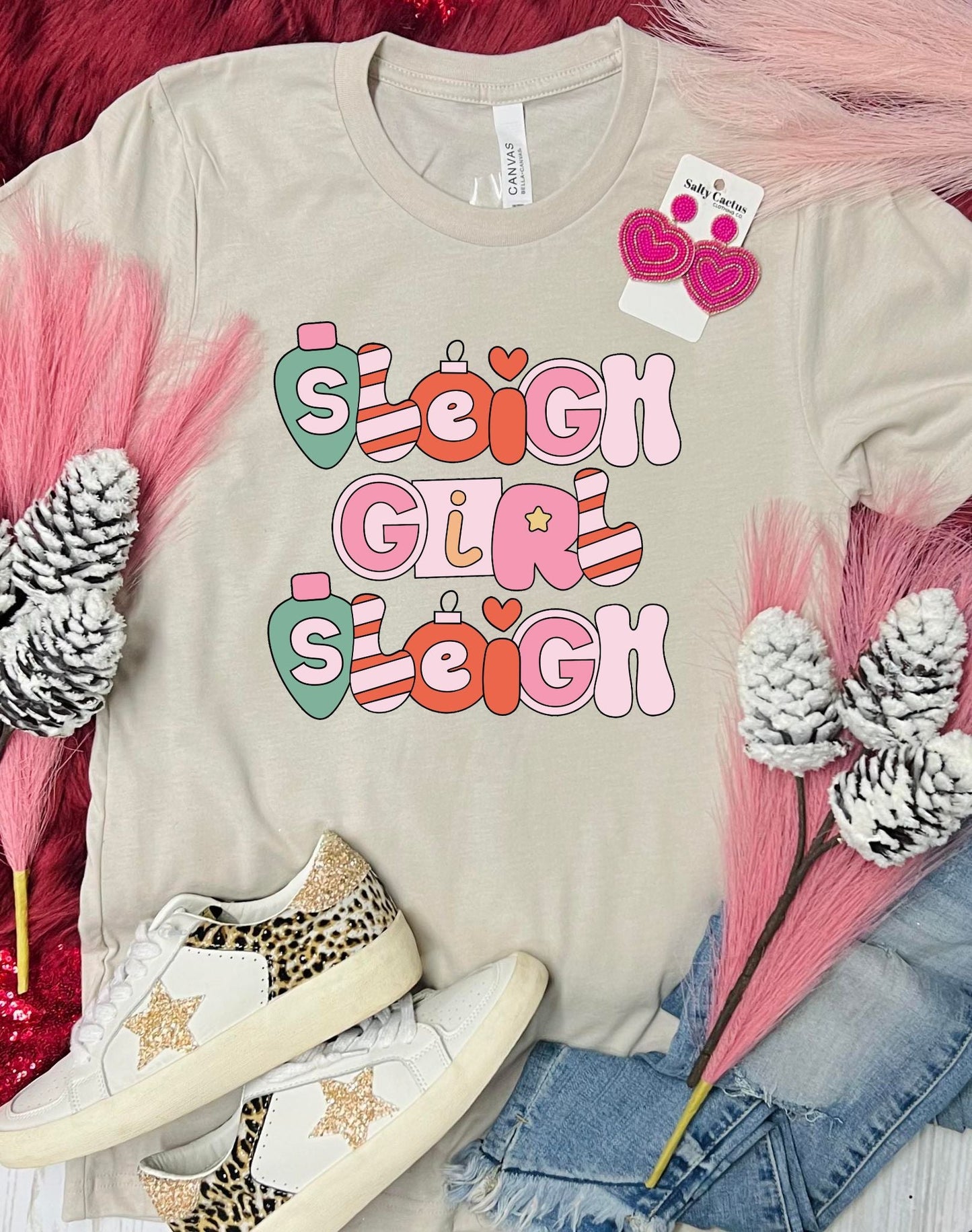 Sleigh Girl Sleigh Tan Tee