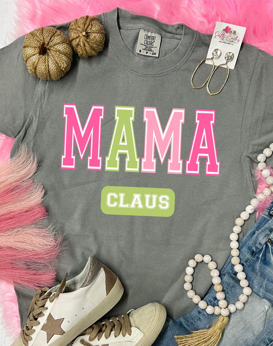 *DTG* Neon Preppy Mama Claus Granite Tee