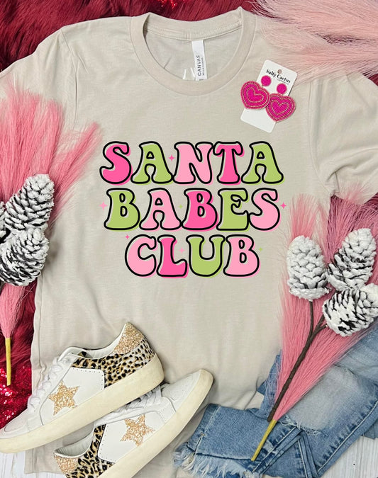 *DTG* Santa Babes Club Neon Tan Tee