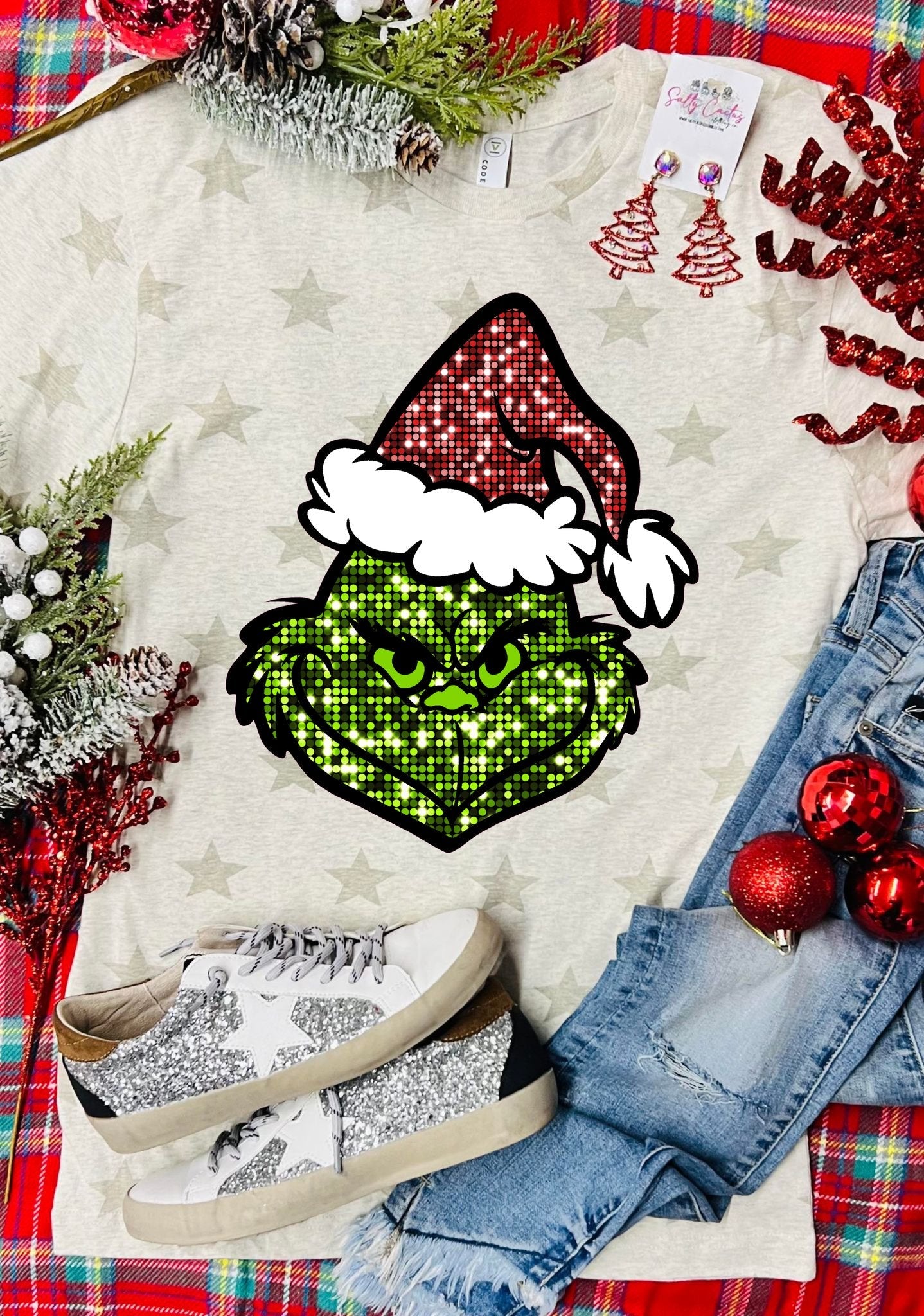 *DTG* Glitter Grinch Code 5 Star Tee