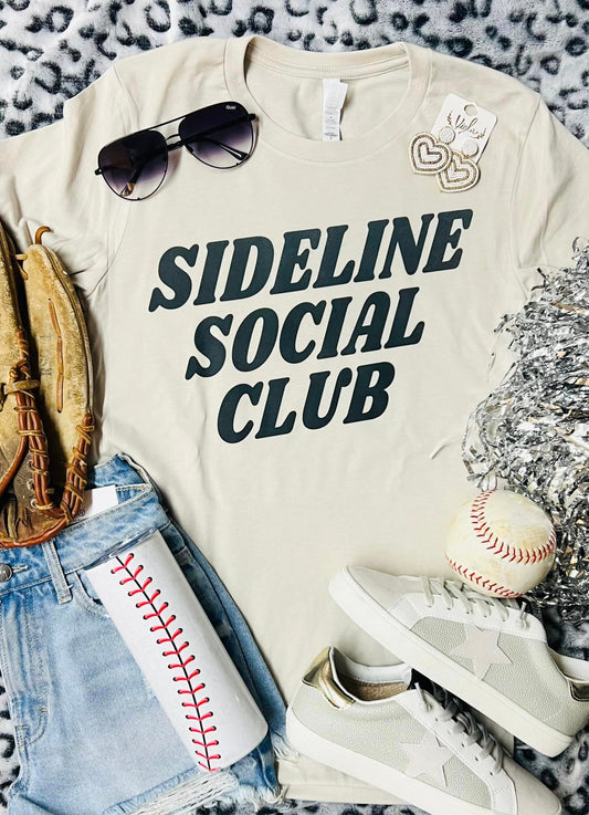 Sideline Social Club Tan Tee