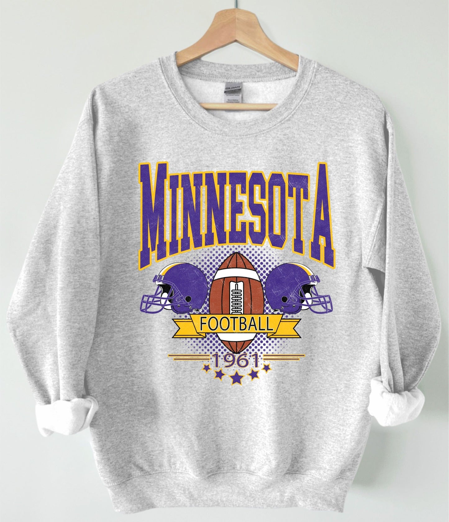 Vintage Football Ash Grey Sweatshirt