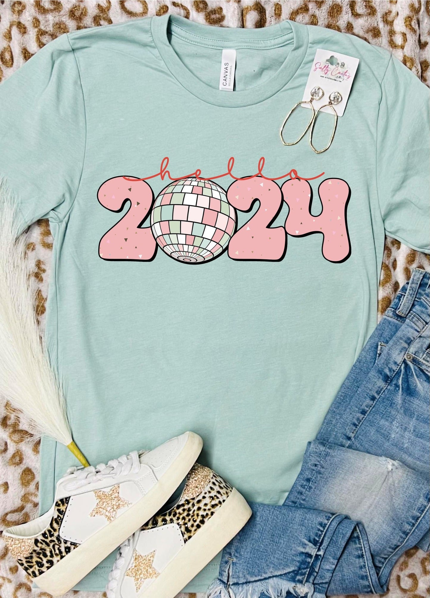 2024 HELLO Dusty Blue Tee