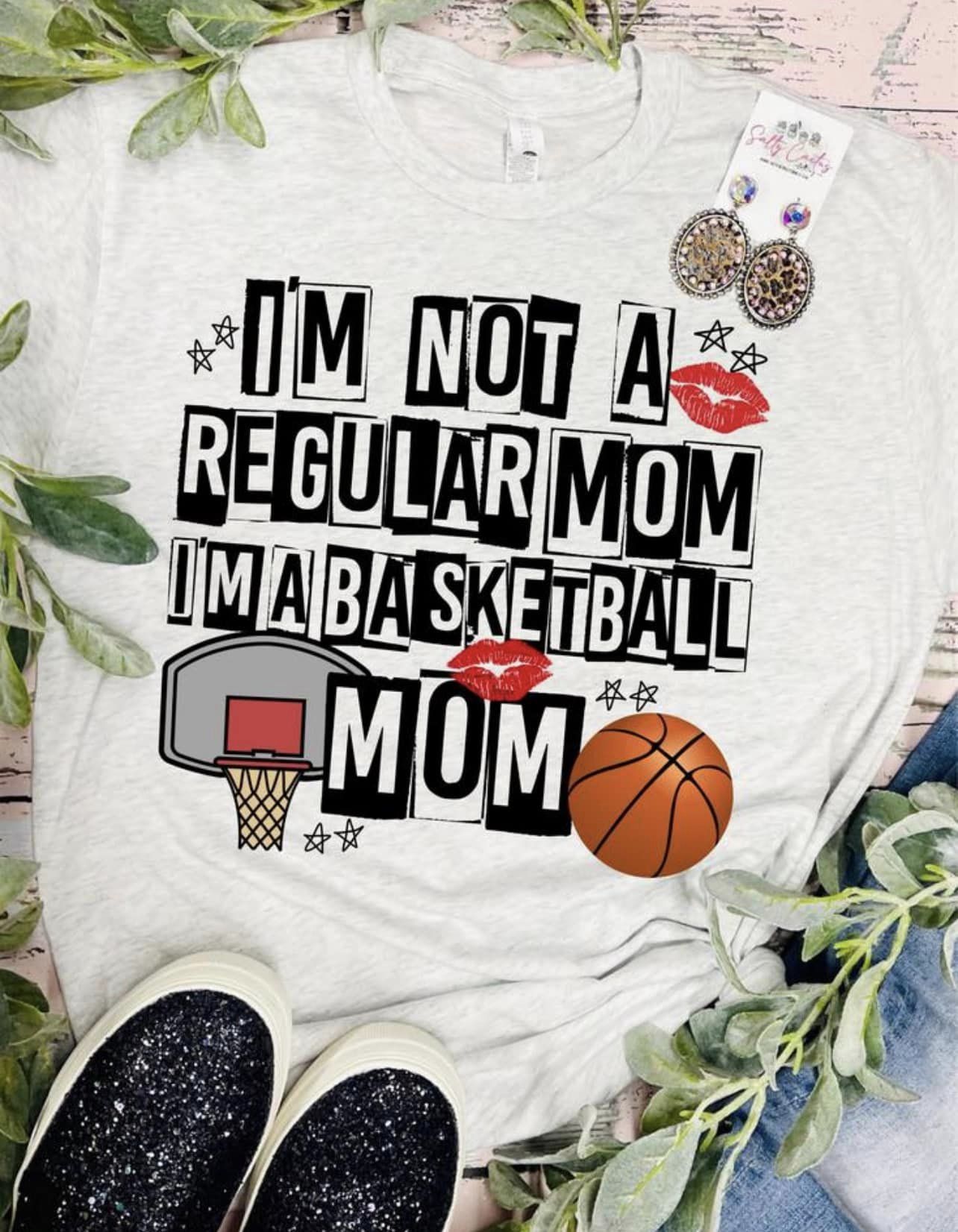 Im Not A Regular Mom Im A Basketball Mom Ash Grey Tee