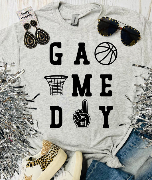 Game Day Basketball Ash Grey Tee