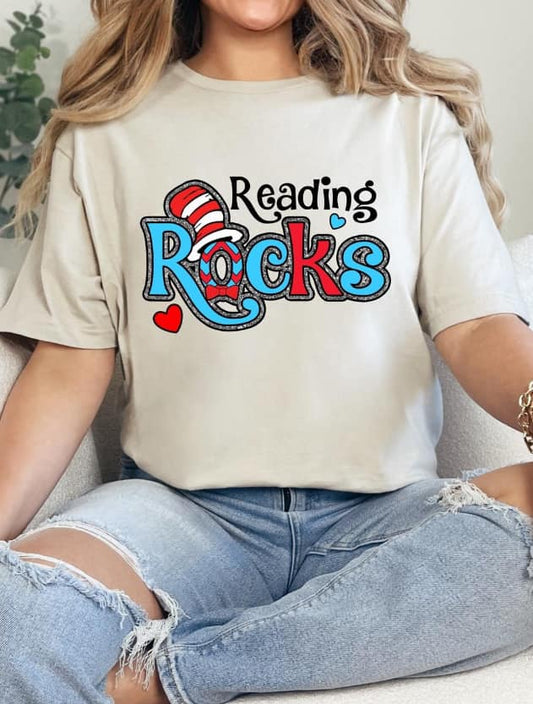 Reading Rocks Tan Tees