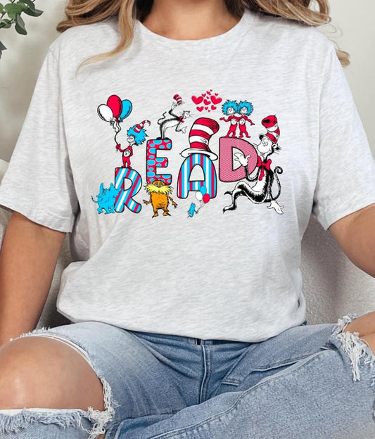 Suess Read Ash Grey Tee