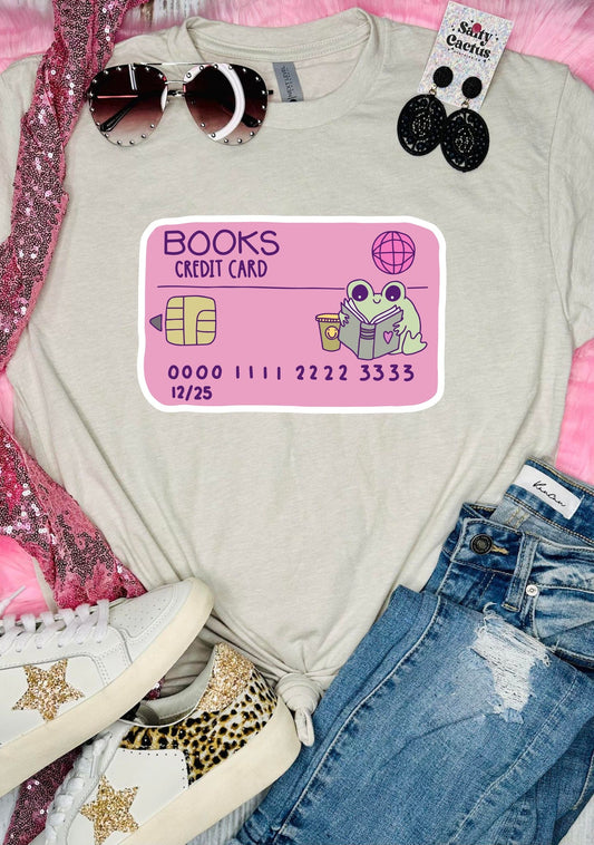 Books Credit Card Tan Tee