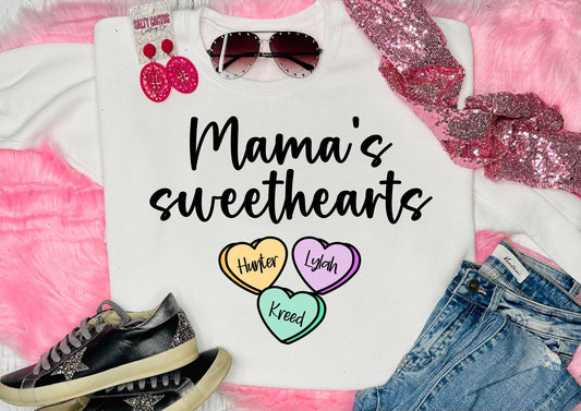 *Customizable*  Name Sweetheart White Sweatshirt