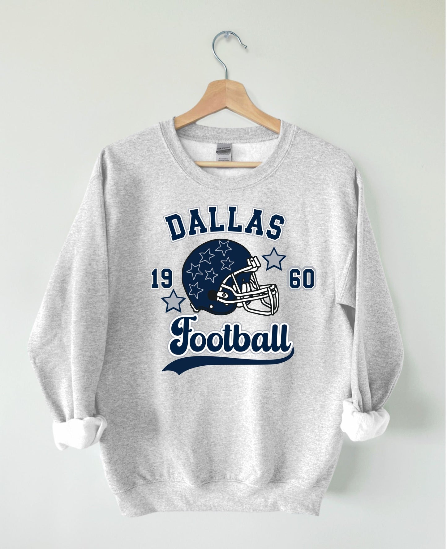 Dallas Football 1960 Stars Ash Grey Sweatshirt