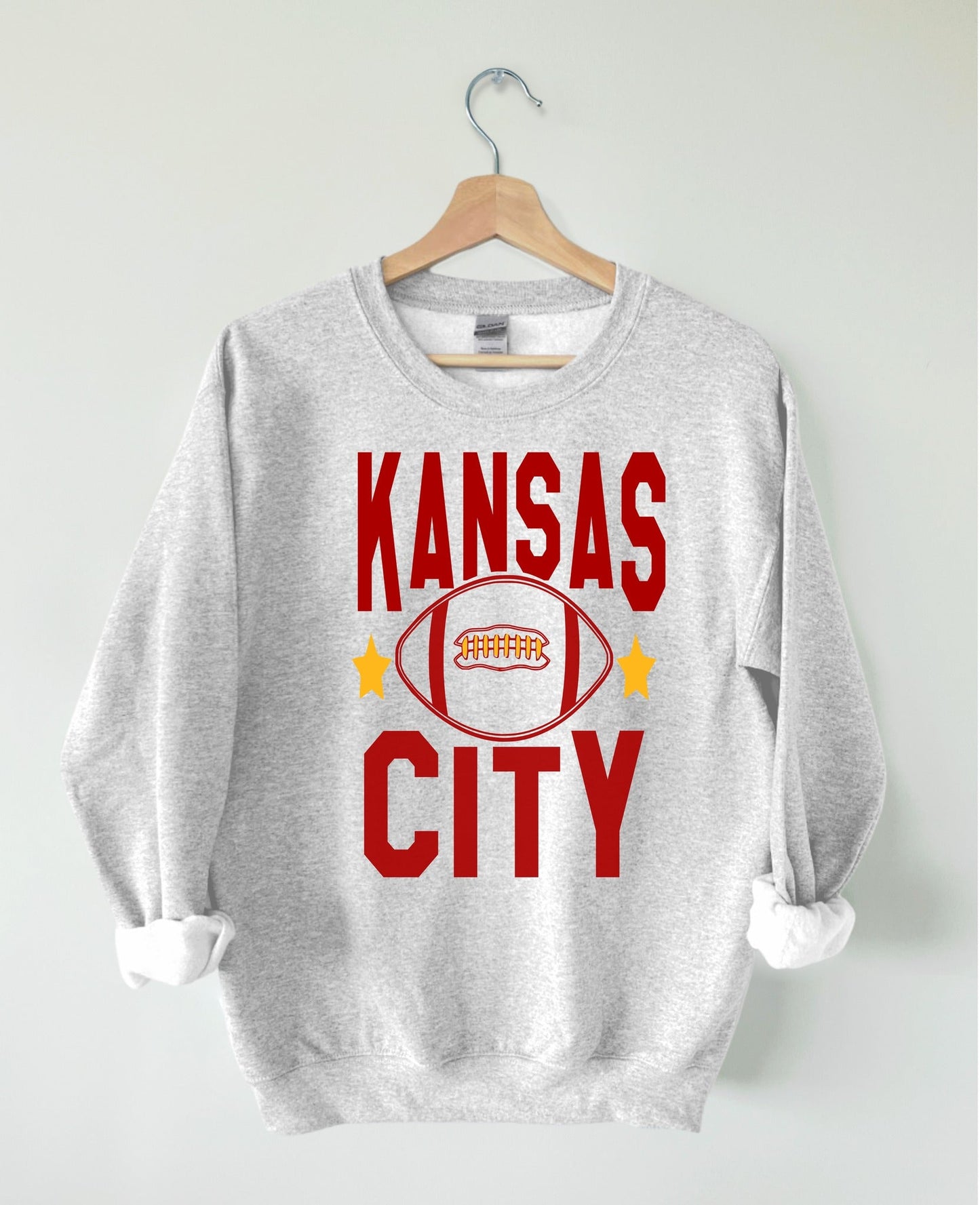 Kansas City Chiefs Stars Ash Grey Sweatshirt