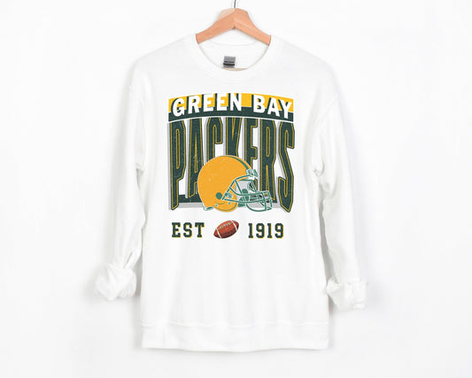 Greenbay Packers Est. White Sweatshirt