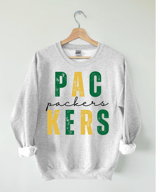 Packers Cursive Ash Grey Sweatshirt