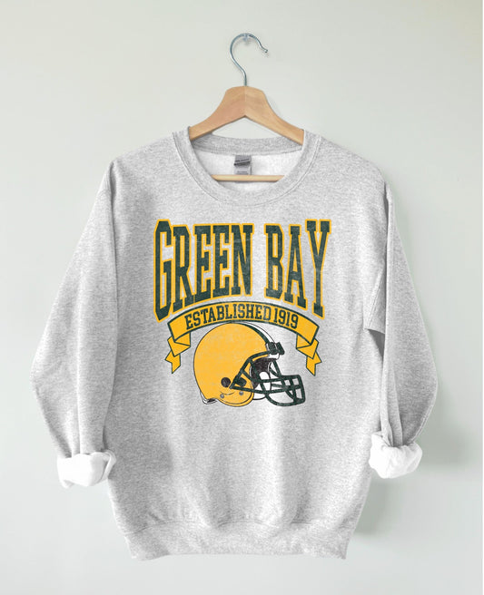 Greenbay Distressed Ash Grey Sweatshirt