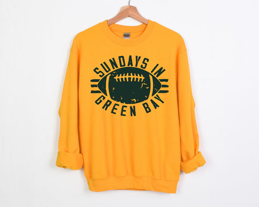 *DTF* Sundays In Greenbay Gold Sweatshirt