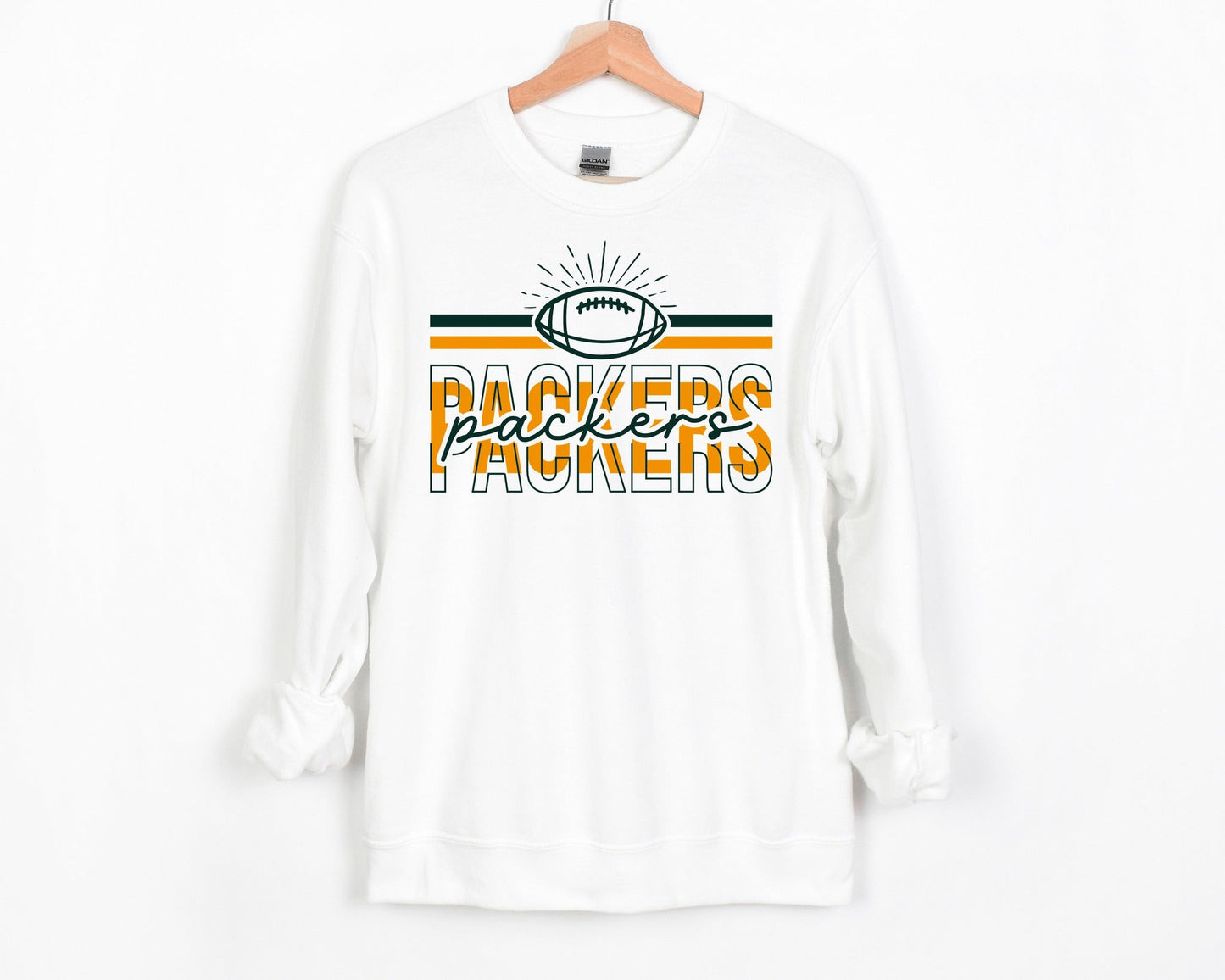 Packers Stacked White Sweatshirt