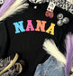 *DTG* Colorful Arch Custom Name Black Sweatshirt