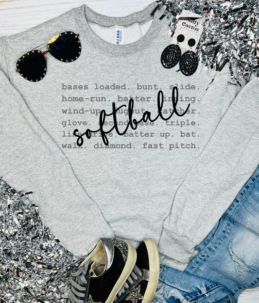 Softball Meaning Ash Grey Sweatshirt