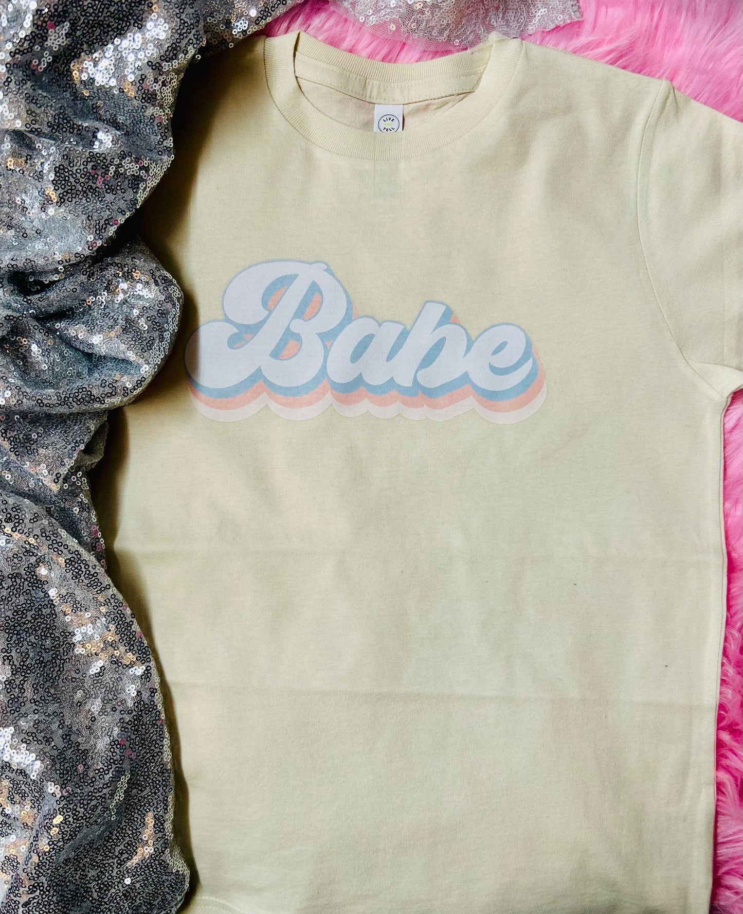 *SP* Babe Retro LAT Tee Tan Tee