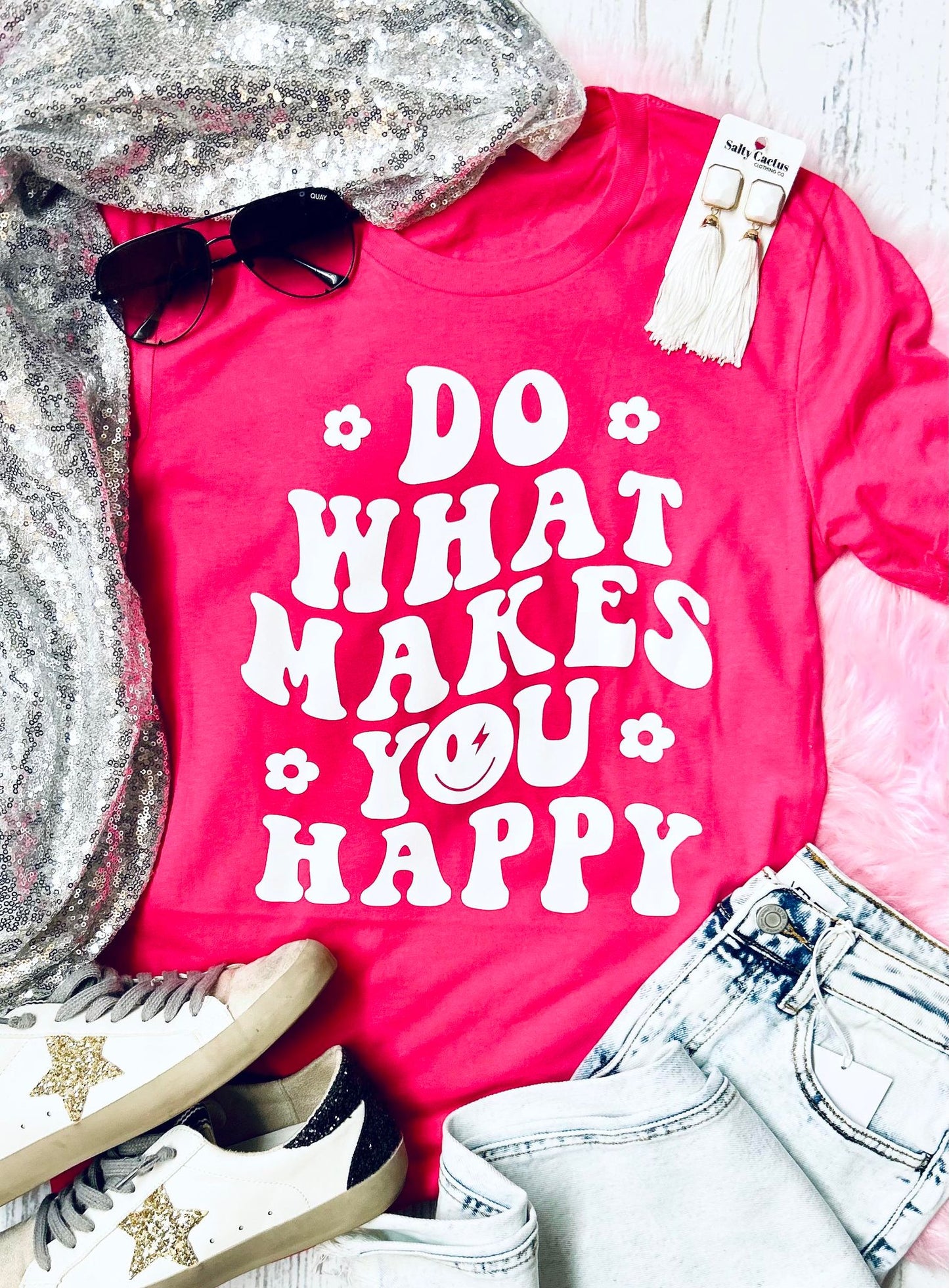 *SP* Do What Makes You Happy Retro Bella Heliconia Tee