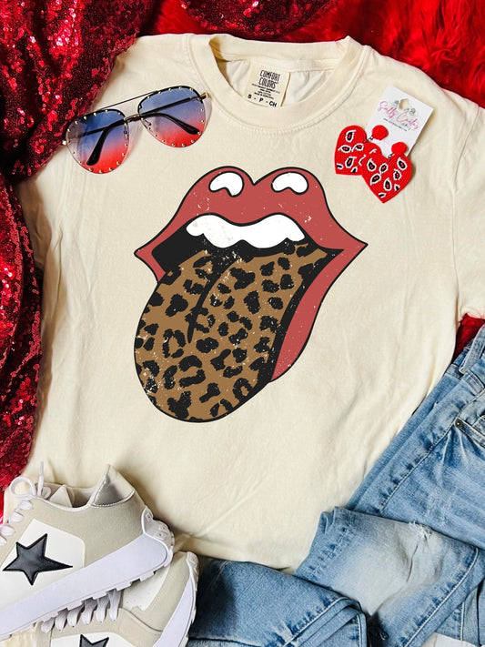 *DTF* Leopard Tongue Rock Ivory Comfort Color