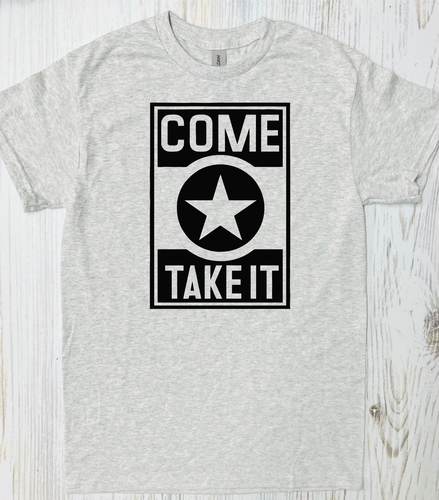 Come and Take It Star Ash Grey Tee