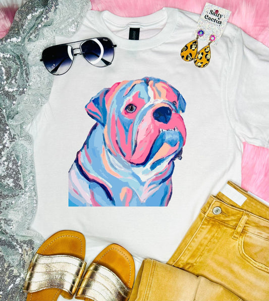 Boujee Bulldog White Tee