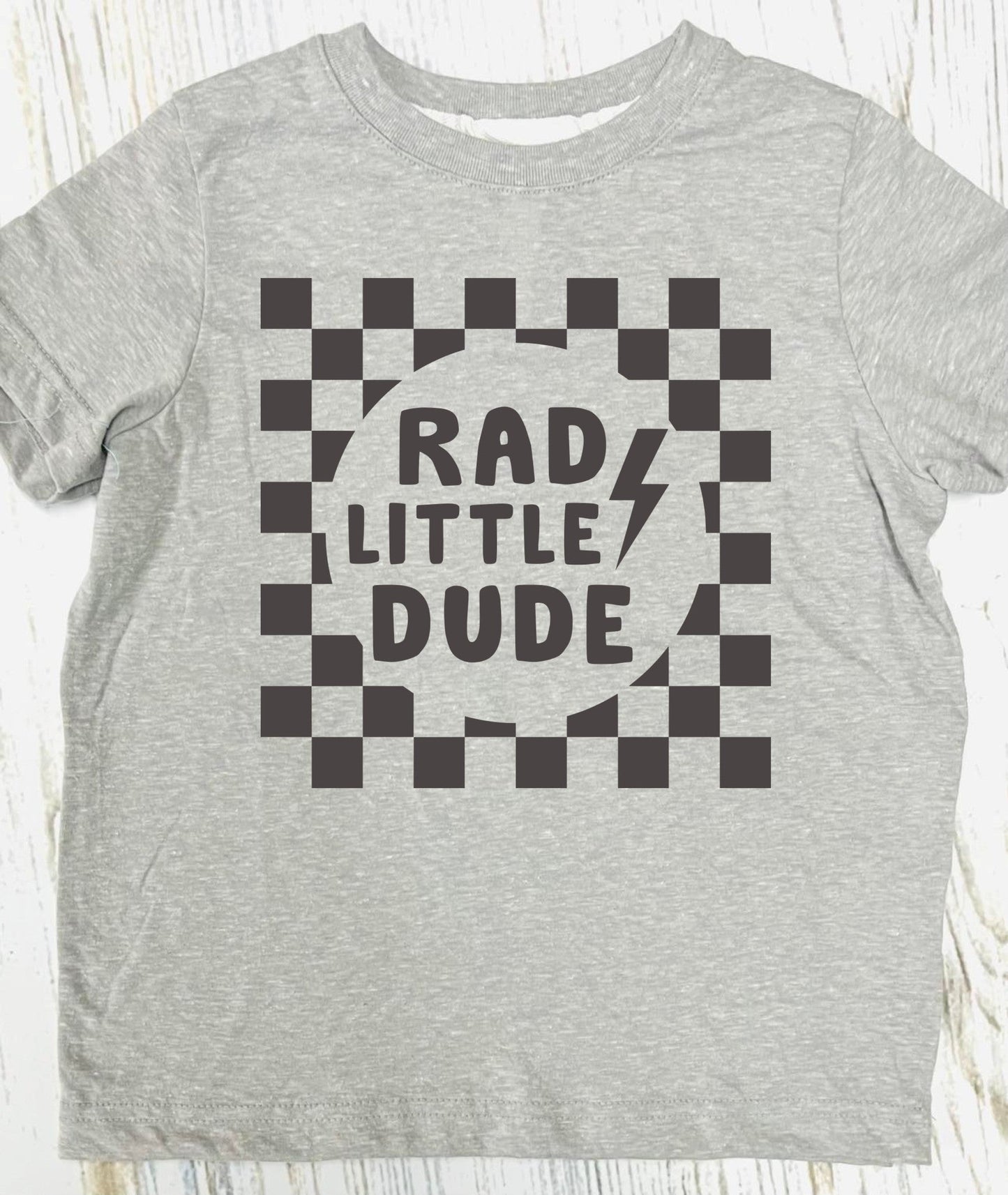 Rad Little Dude Checkered Ash Tee