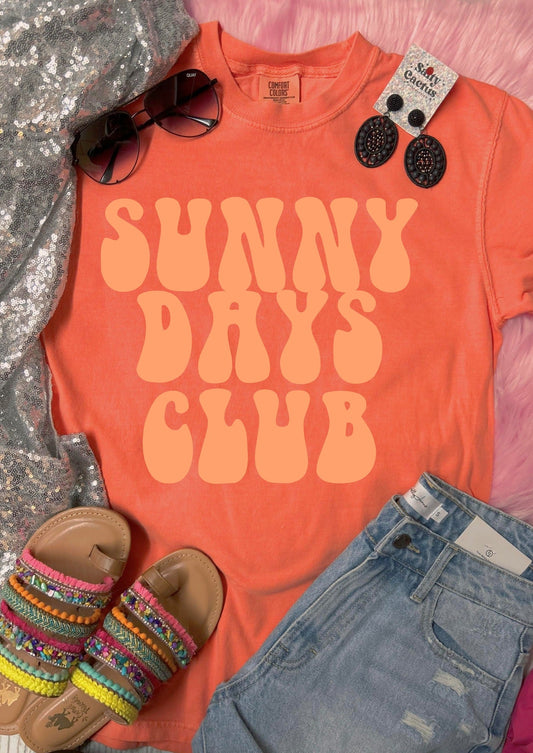 *DTF* Sunny Days Club Salmon Comfort Color