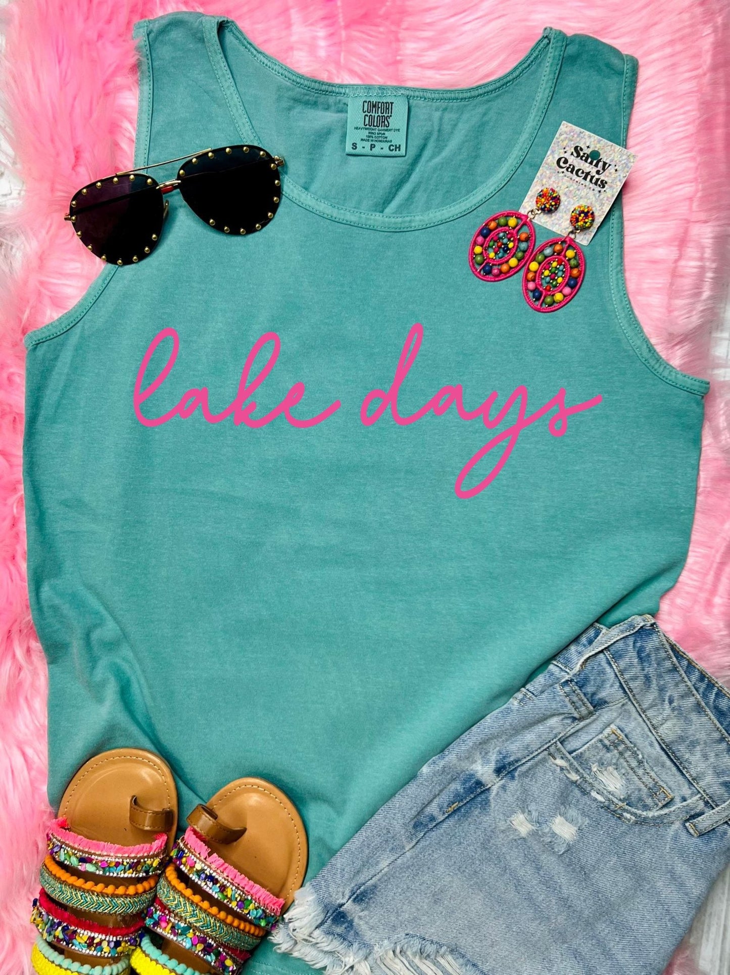 *DTF* Lake Days Seafoam Comfort Color Tank