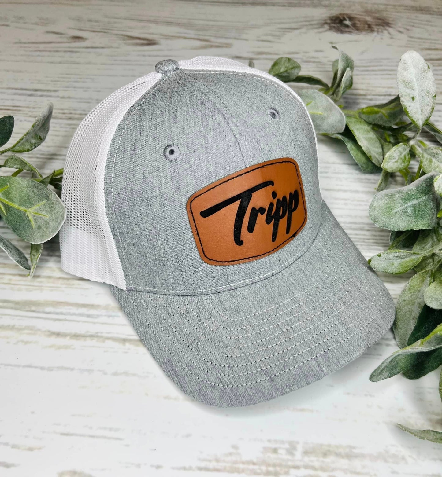 *YOUTH RICHARDSON 112 HAT* Custom Name Grey/White