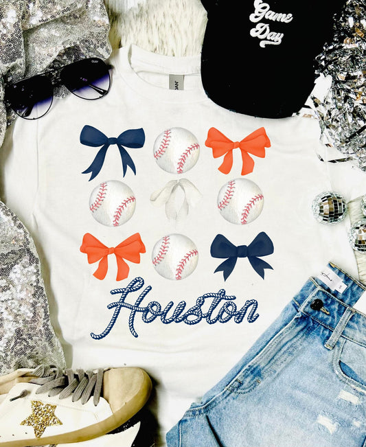 *Custom* Baseball Ribbon White Tee