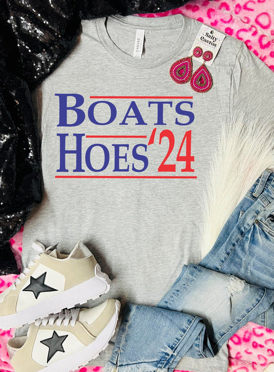 Boats Hoes 24' Ash Grey Tee