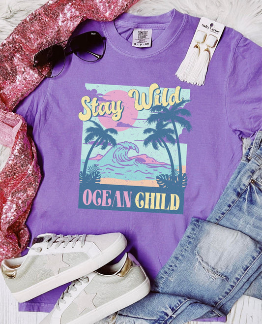 Stay Wild Ocean Child Violet Comfort Colors