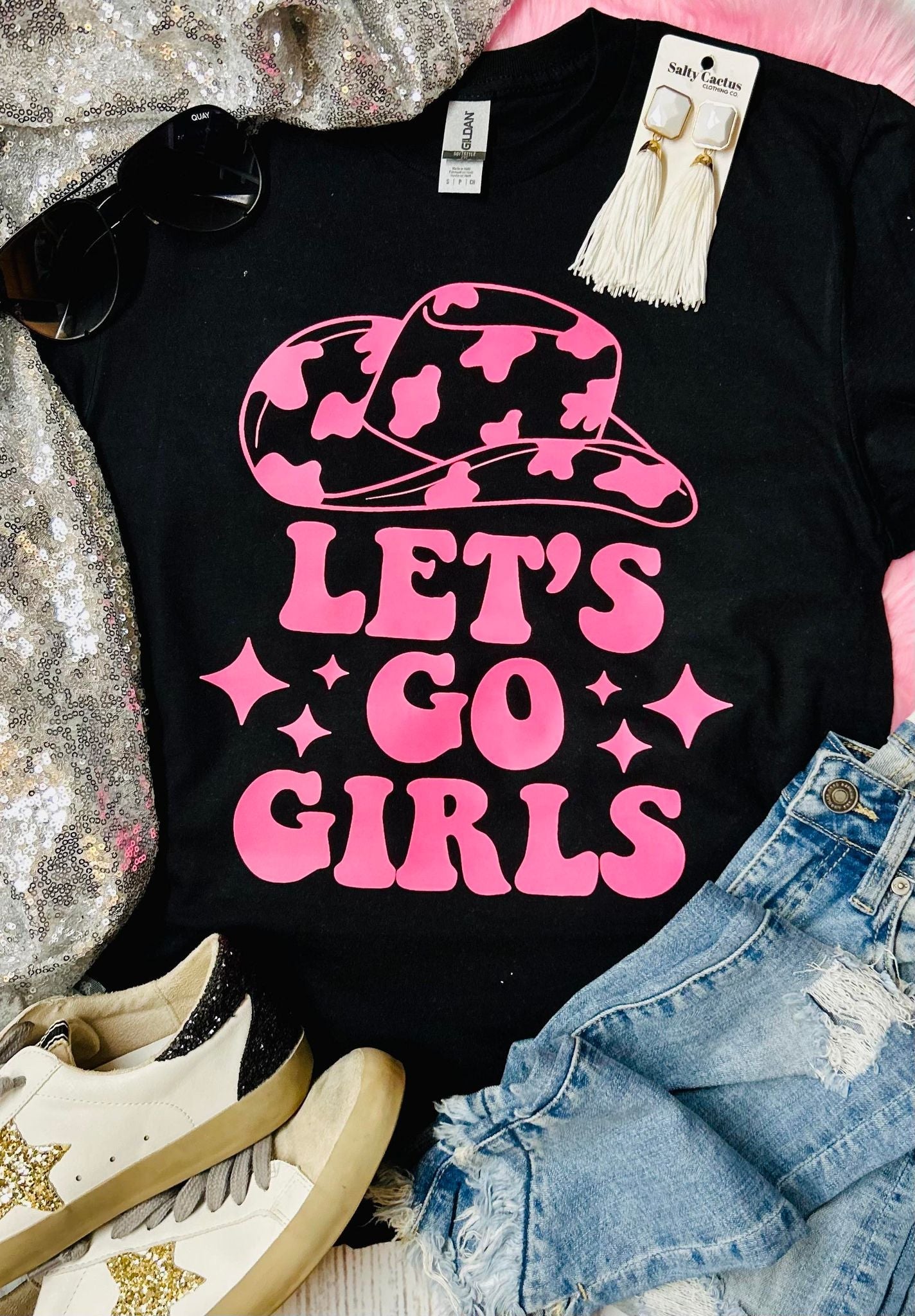 *SP* Let's Go Girls Black Tee