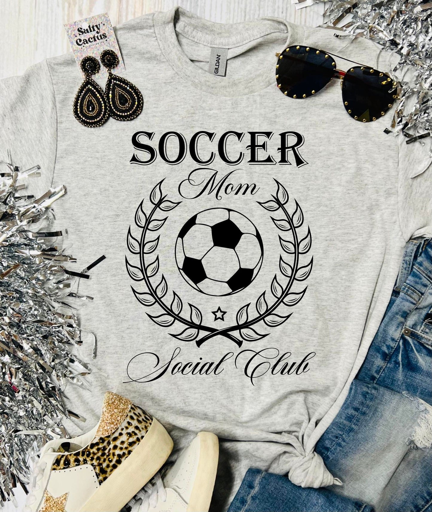 Soccer Mom Social Club Ash Grey Tee