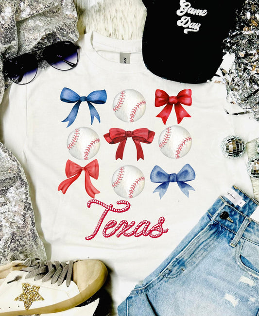 *Custom* Baseball Ribbon White Tee