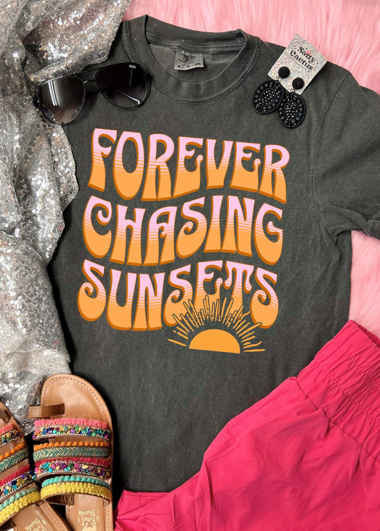 *DTF* Neon Forever Chasing Sunsets Pepper Comfort Color