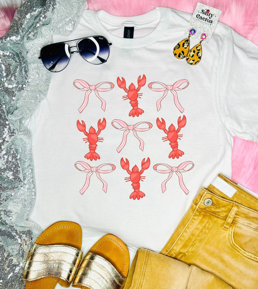 Simple Preppy Crawfish White Tee