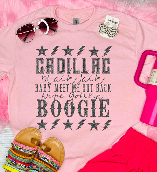 Cadillac Black Jack Baby Pink Tee