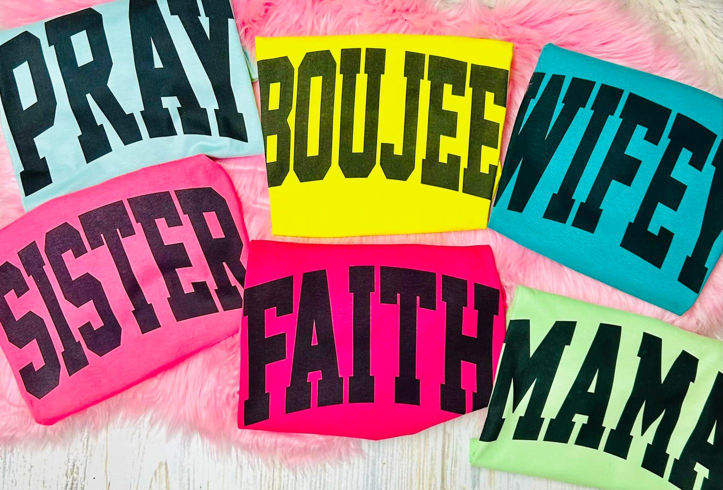 *CUSTOMIZABLE* Colorful Word Tees