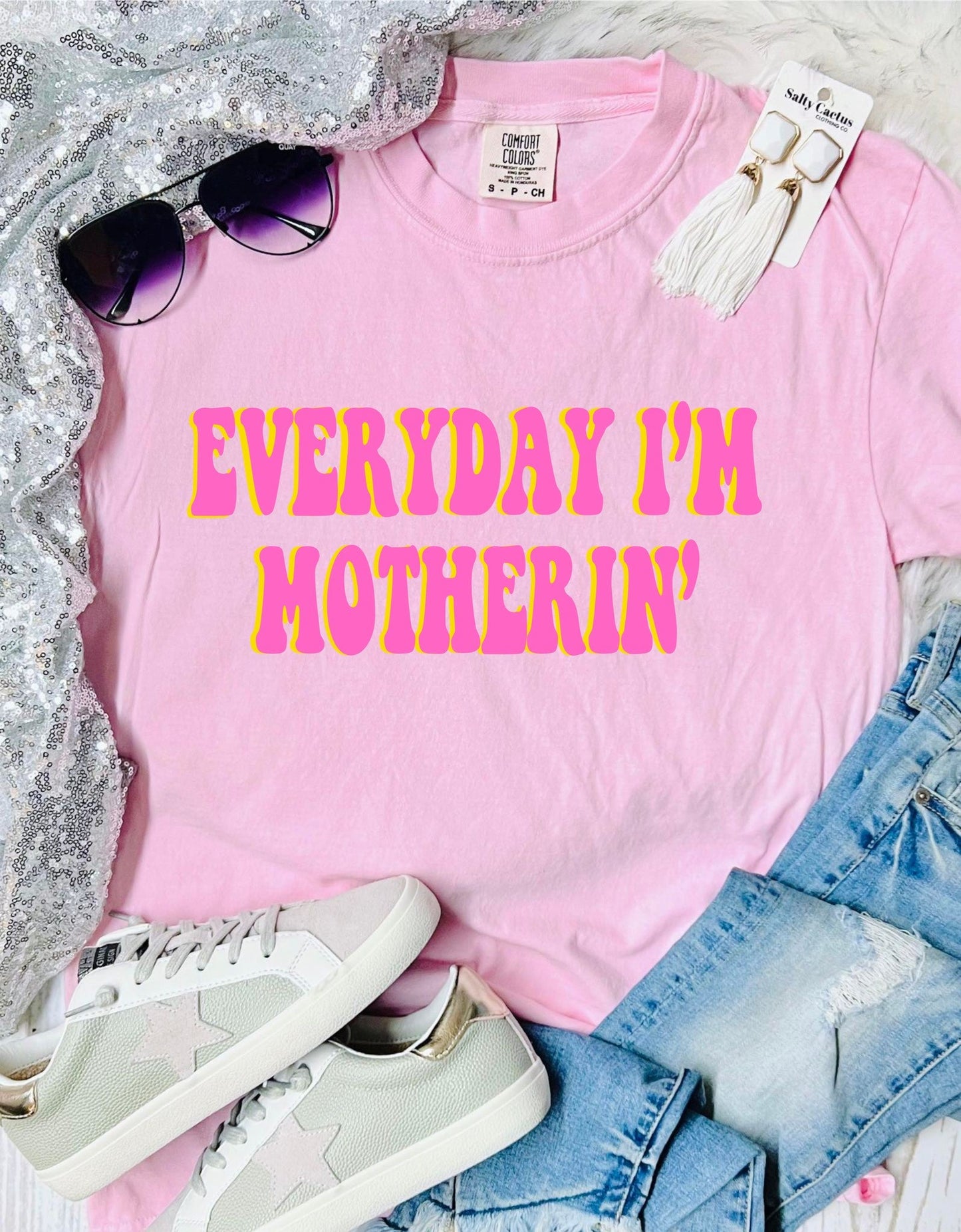 *DTF* EveryDay I'm Motherin Blossom Comfort Color Tee